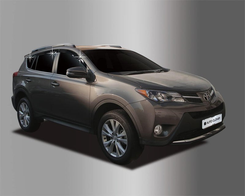 AUTO CLOVER AUTOCLOVER Tape-On Rain Guards Window Visors 6 Pcs Set for Toyota Rav4 2013 2014 2015 2016 2017 2018 / Window Deflectors, Out-Channel Vent Shades (Smoked) - Image 4