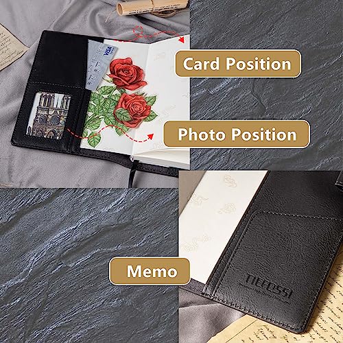 TIEFOSSI Dragon Leather Journal, Hardcover Notebook, Locked Refillable Diary, Lined/Blank Paper Writing Journals with Combination Lock for Men Women Child (Black) - Image 5