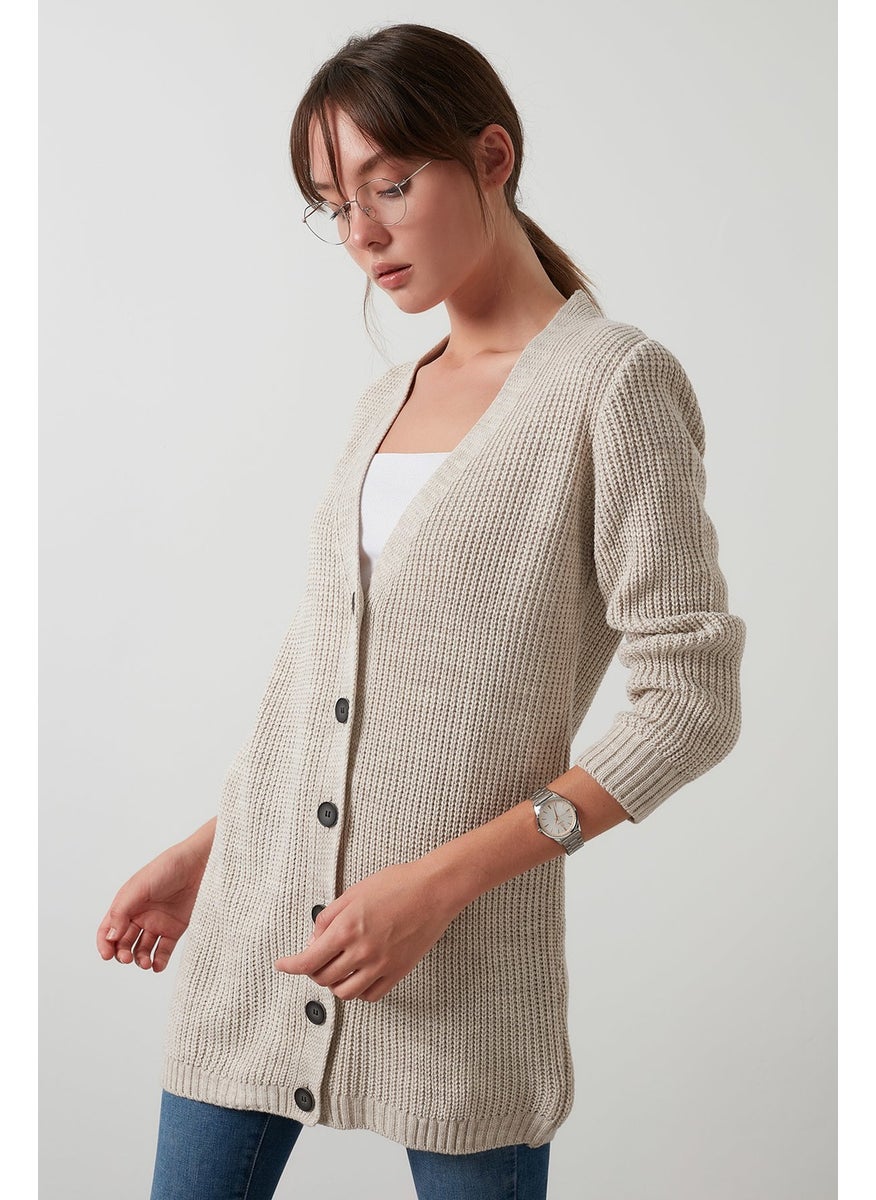 Lela 100% Soft Acrylic Knitwear Knitted Long Cardigan Women's Cardigan 4615044  - Image 3