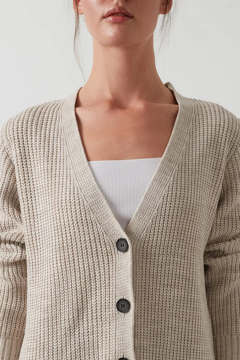 Lela 100% Soft Acrylic Knitwear Knitted Long Cardigan Women's Cardigan 4615044