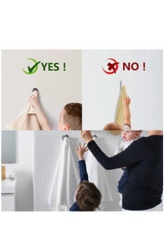 Excefore 3 Pieces Towel Holder Sticky Hook, Self Adhesive Towel Hooks, Towel Hooks Wall Mount, Stainless Coat Hooks  - Image 5
