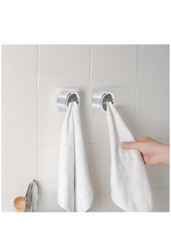 Excefore 3 Pieces Towel Holder Sticky Hook, Self Adhesive Towel Hooks, Towel Hooks Wall Mount, Stainless Coat Hooks  - Image 4