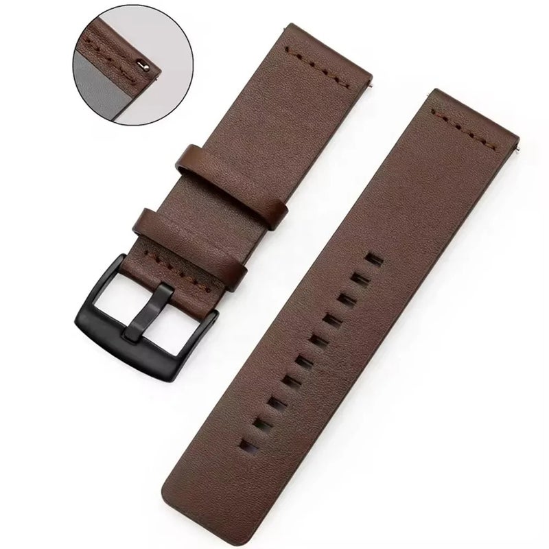 Bluejw Adjustable Genuine Leather Loop Strap for 49mm Smart Watches – Replace the Watch Strap with Premium Leather Sport Band Replacement - Image 4