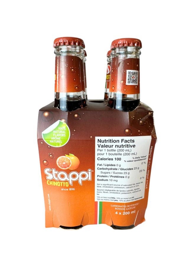 Stappi Chinotto Soda 4 x 6.7 fl oz. (200ml) "Stappi" [Italian Import] Sparkling Juice Beverage for Spirits | Non-Alcoholic Bitter Aperitif Cocktail Mixer| Citrus Chinotto Italian Drink Soda - Image 3