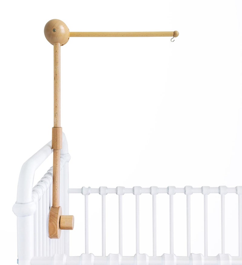 Sorrel + Fern Crib Mobile Arm 360 Adjustable Wooden Baby Mobile Hanger for Crib 31 inch 100 Natural Beech Wood Strong Anti Slip Attachment Nursery Dcor for Boys Girls - Image 2