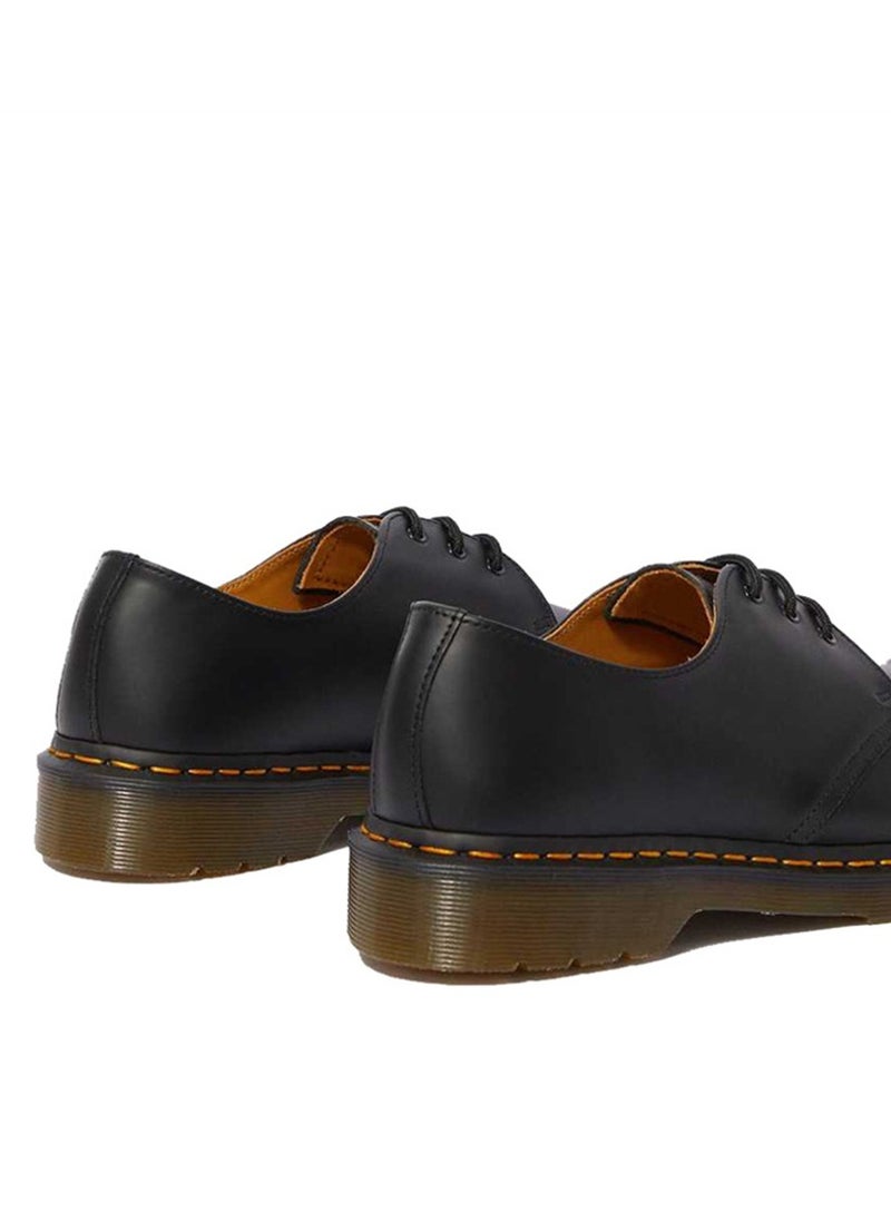 Loquat Men's And Women's Leather Shoes Korean Fashion Couple Shoes Casual Cargo Shoes Black  - Image 2