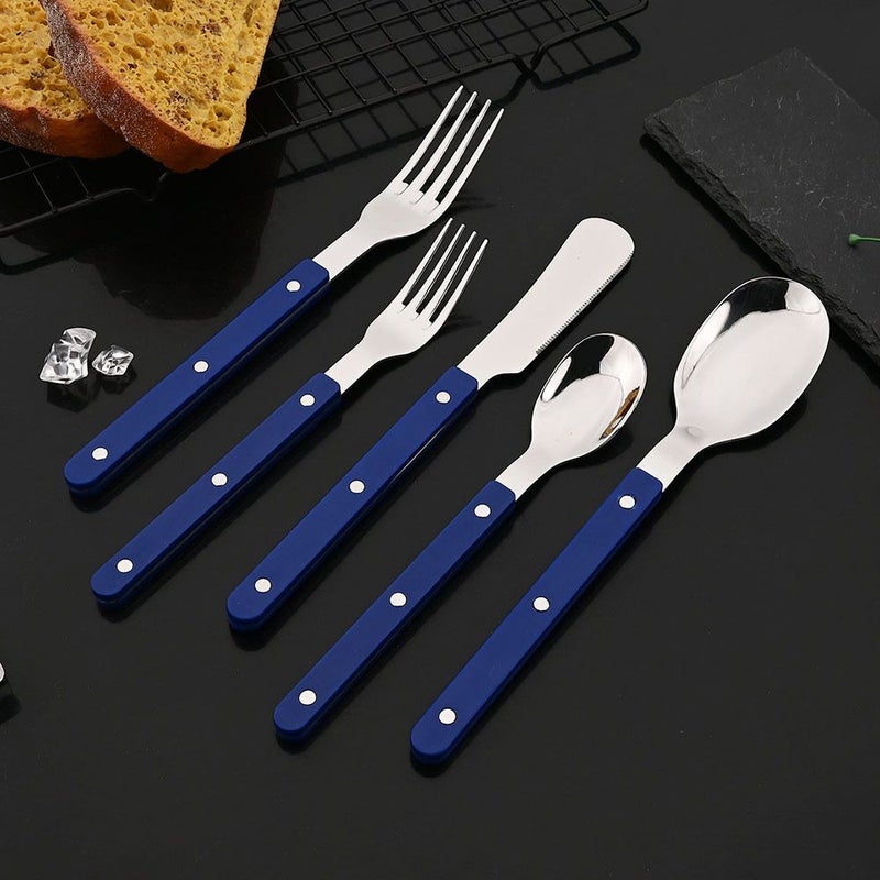 5pcs Stainless Steel Butter Cheese Knife Set Black Silvery Color Kitchen Cutlery - Image 5
