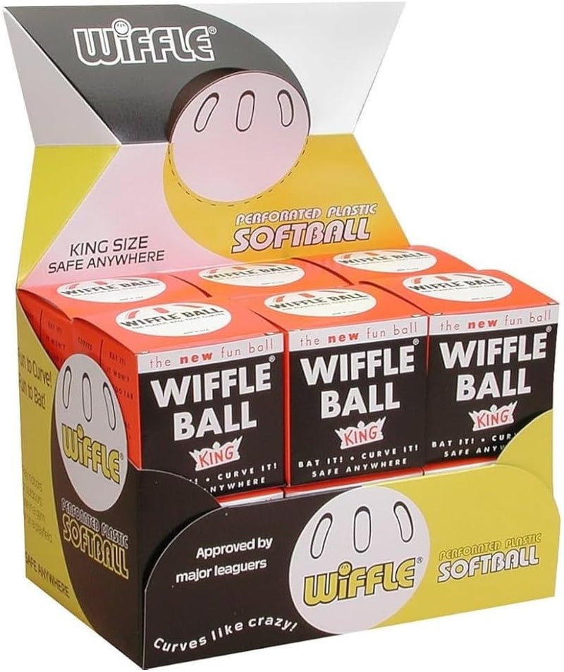 WIFFLE Original 12” Softballs (1 Dozen Balls in Counter Display Case) - Classic Perforated Design, American Made Since 1953 – Safe, Durable Outdoor Fun for All Ages - Image 1