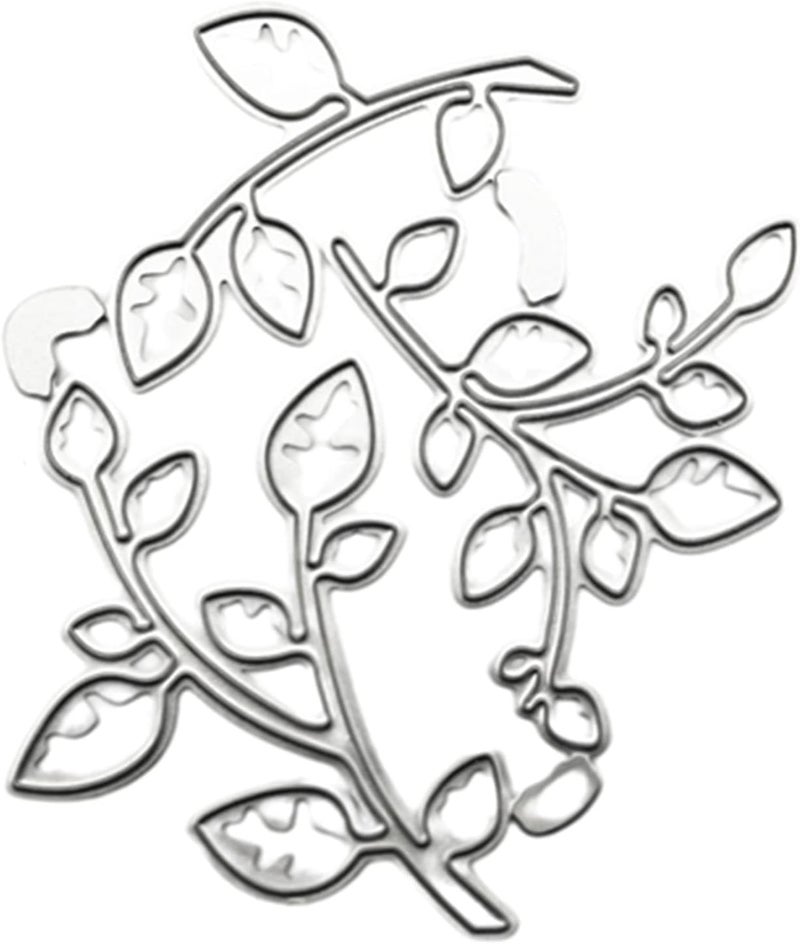 Silver Leaves Frame Metal Cutting Dies with Lace Dies for Decorative Scrapbooking Paper Card MakingDieCutting and EmbossingScrapbooking DieCuts