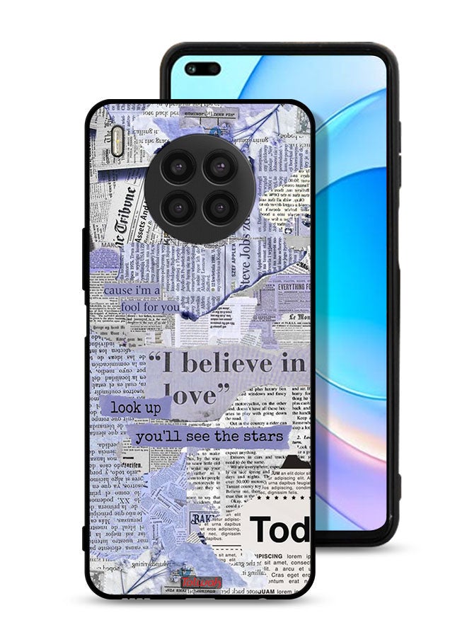 Tolwak Huawei nova 8i Protective Case Cover Newspaper Pieces - Image 1
