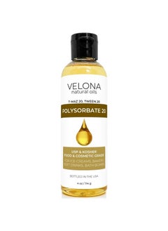 velona Polysorbate 20 by Velona - 4 oz | Solubilizer, Food & Cosmetic Grade | All Natural for Cooking, Skin Care and Bath Bombs | Use Today - Enjoy Results  - Image 1