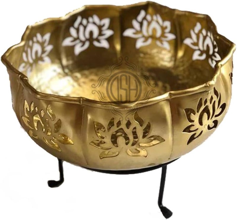 DSH Lotus Urli with Stand and Votive Candles - Image 3