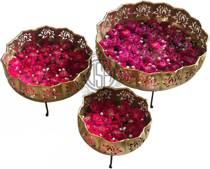 DSH Lotus Urli with Stand and Votive Candles - Image 4