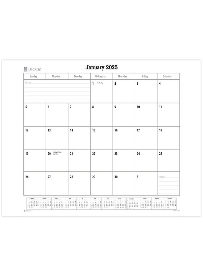 Dacasso 2025 Desk Pad Monthly Calendar Refill/Insert, 32.875" x 18.875", Dacasso (S2002 / S2002-O) - Image 1