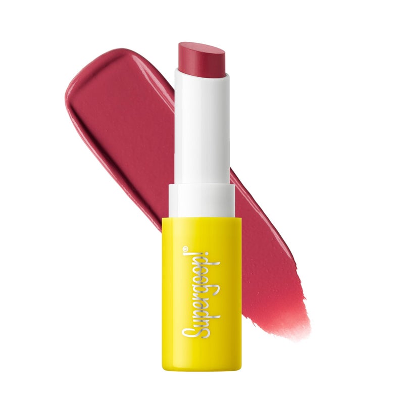 Supergoop! Lipshade Mineral SPF 30 Hydrating Lipstick, Lucky Me (Rose) - Buildable, Bold Lip Color - Nourishes, Hydrates & Protects Lips - Natural Peppermint Flavor - Image 1