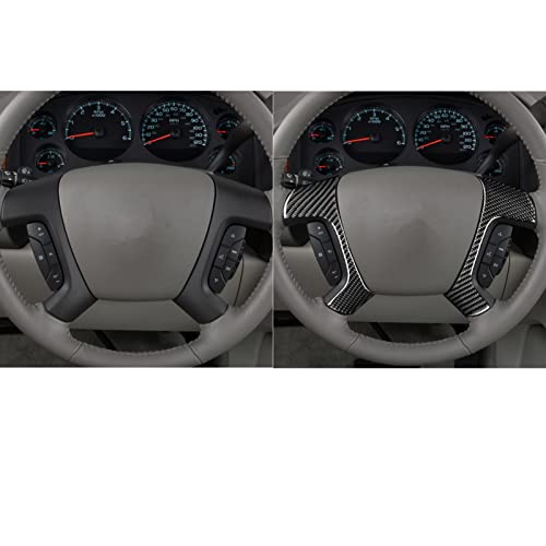 PJFUS Real Premium Black Carbon Fiber Car Dashboard Control Side Panel Decoration Trim Compatible with Chevrolet Avalanche/Silverado LTZ 2007 2008 2009 2010 2011 2012 2013 - Image 4