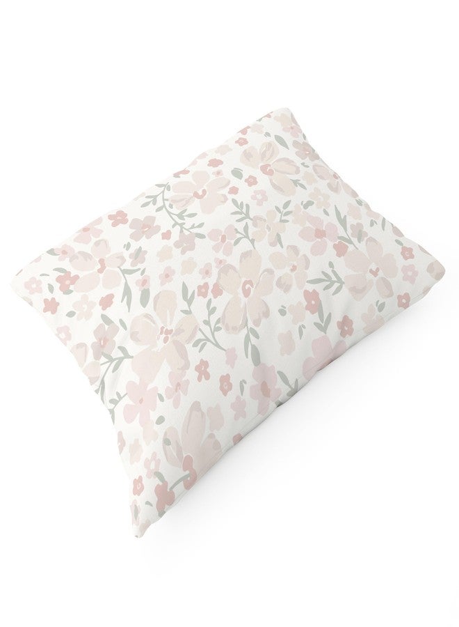 Makemake Organics Organic Toddler Pillowcase (Set of 2) GOTS Certified Organic Cotton Pillowcase - Ultra Soft Breathable Fits 13x18 Girls Neutral Unisex Flowers (14"x19", Blossom) - Image 4