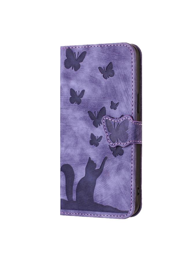 S-TOP Case For Redmi A4 5G Butterfly Cat Embossing Flip Leather Phone Case - Image 2