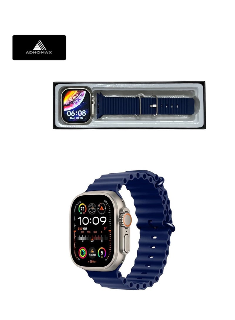 adhomax New T900 Ultra Smart Watch, Elegant Design 2.09", Infinite Display, NFC, Fitness Tracker, Heart Rate, Oxygen Monitor, Calls, Wireless Charging, Works With IOS and android for men, women - Image 4