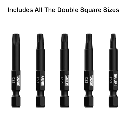Railer Double Square 8 Point Star Bit Set, 5pc S2 Steel 2 Inch 8 Spline Fastener Drive Bit Set with Storage Bit Holder - Image 4