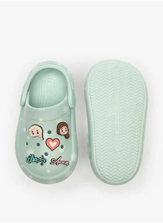 ديزني Girls Frozen Accent Slip-On Clogs