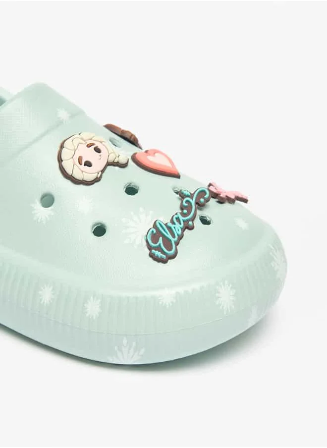 ديزني Girls Frozen Accent Slip-On Clogs