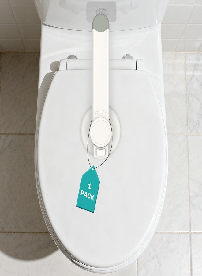 Babylush Baby Toilet Safety Locks (1 Pack)| Childproof Toilet Seat Lock | Baby Safety Products | Baby Proofing Kit | Prevents Toddlers from Opening Toilet Lids | 3M Adhesive and Tool-Free Installation（White） - Image 1