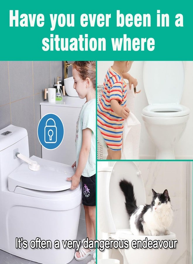Babylush Baby Toilet Safety Locks (1 Pack)| Childproof Toilet Seat Lock | Baby Safety Products | Baby Proofing Kit | Prevents Toddlers from Opening Toilet Lids | 3M Adhesive and Tool-Free Installation（White） - Image 2
