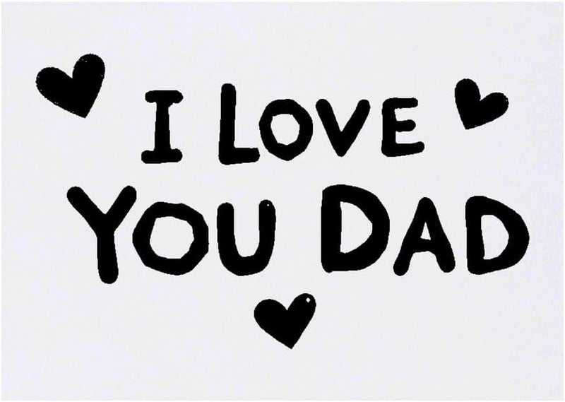 I Love You Dad with Hearts Temporary Tattoo Water Resistant SkinSafe NonToxic Transfer TO00080469