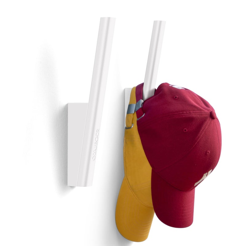 Ozueccr Hat Hook for Baseball Caps Wall Mounted Vertical Hat Holder MultiPurpose Wall Hook Closet Cap Organizer Sturdy Compact Easy to Install