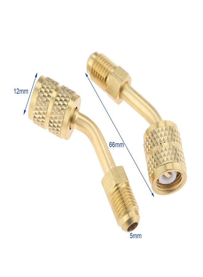 gohantee محول جوهانتي R410a، مقاس 5/16 أنثى، 1/4 ذكر، محول دوار SAE، مناسب لمكيفات الهواء الصغيرة المنفصلة، وأنظمة التدفئة والتهوية وتكييف الهواء، وخدمات التبريد، مع حلقة بزاوية 45 درجة، عبوة من قطعتين - Image 3