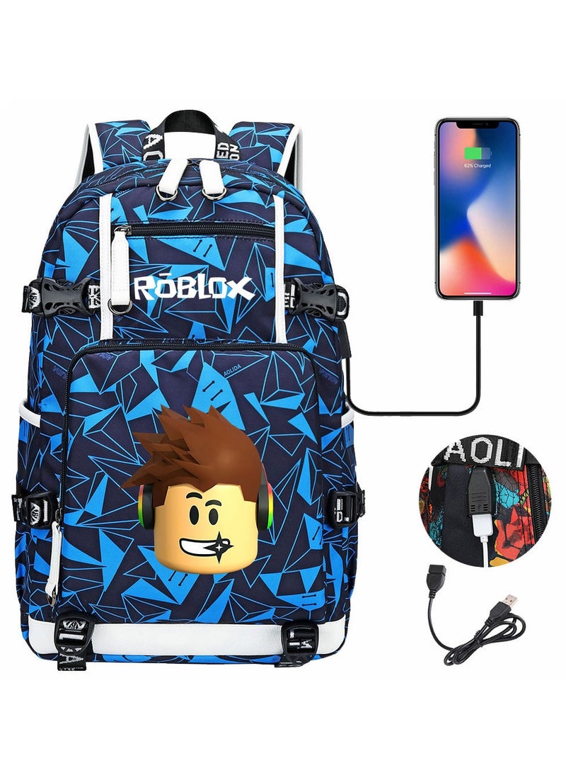 ROBLOX Comic USB Password Lock Backpack Three-Piece Set