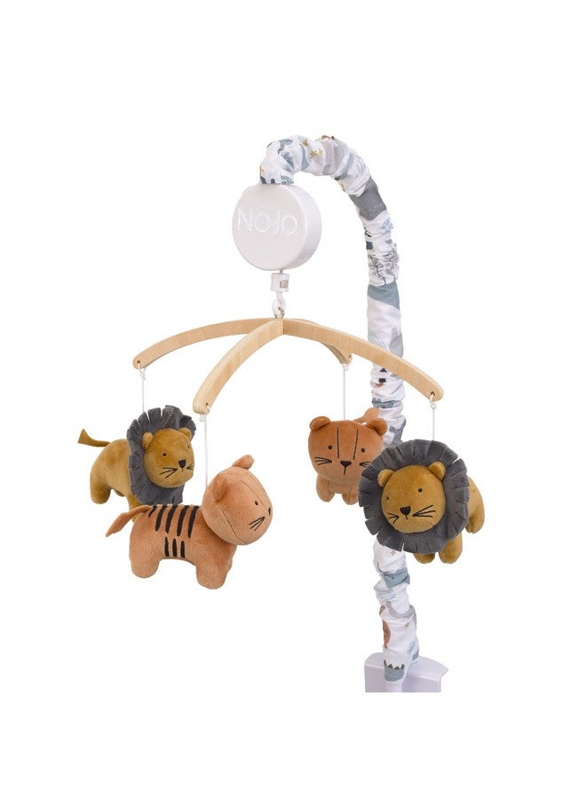 NoJo Zoo Animals Velboa Lions And Tigers Musical Mobile - Image 1