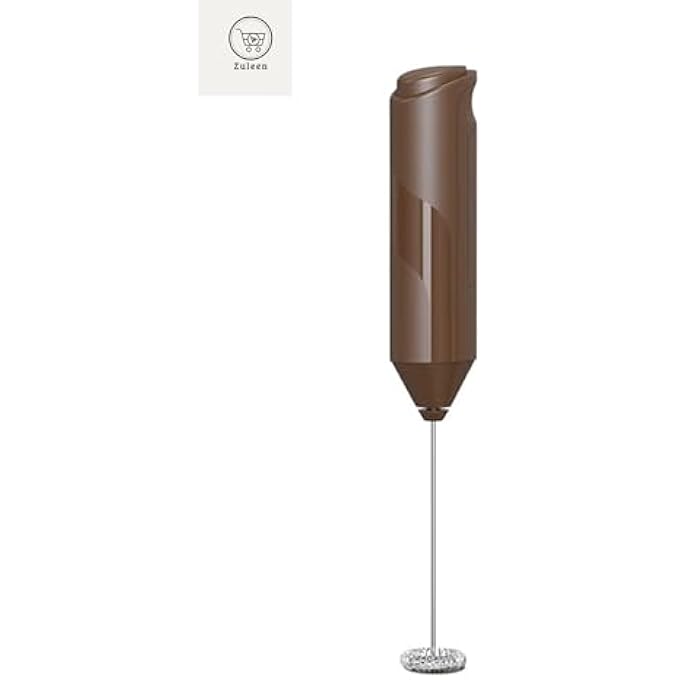Zuleen Handheld BatteryOperated Milk Frother Compact Design Black - Image 3
