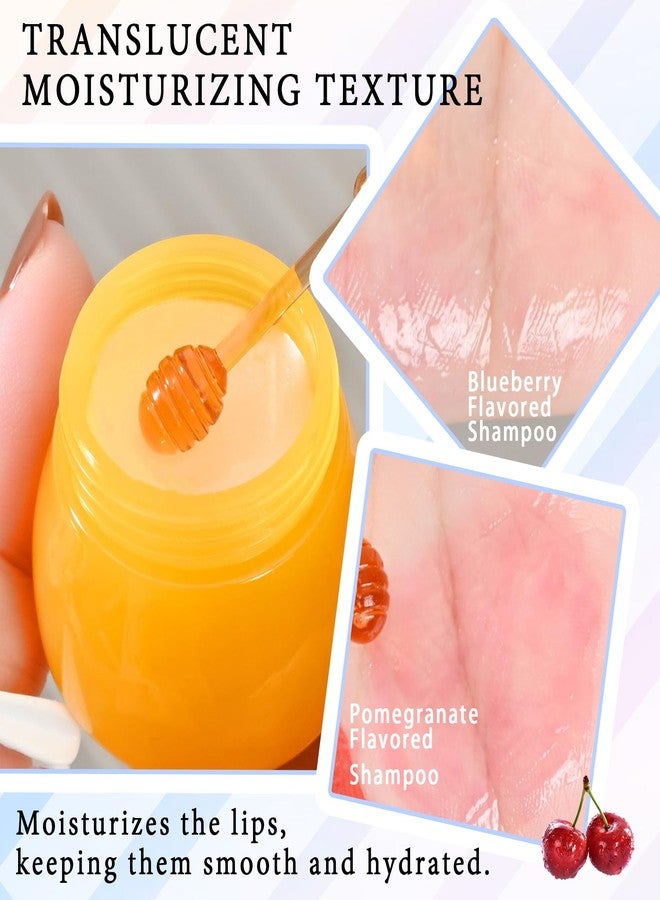 PPPanYiDi 6PCS Honey Lip Balm, Hydrating Overnight Lip Care Sleeping Mask, Moisturizing Lip Glow Long-lasting Plumping Bee Lip Balm Gloss Stain Gifts Set for Women - Image 3