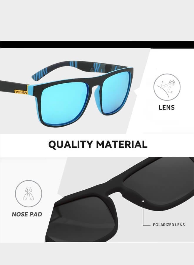 Generic Polarised Sunglasses for Men and Women, 100% UV Protection, Lightweight Retro Vintage Design, Unisex Glasses for Sports, Cycling, Golf, Fishing, CE, UV400, CAT.3 I D731 Blue - Image 2