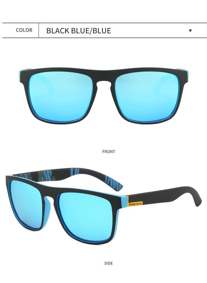 Generic Polarised Sunglasses for Men and Women, 100% UV Protection, Lightweight Retro Vintage Design, Unisex Glasses for Sports, Cycling, Golf, Fishing, CE, UV400, CAT.3 I D731 Blue - Image 1