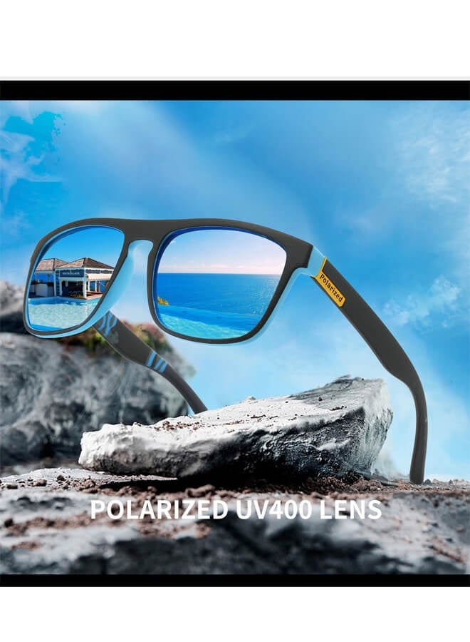 Generic Polarised Sunglasses for Men and Women, 100% UV Protection, Lightweight Retro Vintage Design, Unisex Glasses for Sports, Cycling, Golf, Fishing, CE, UV400, CAT.3 I D731 Blue - Image 3