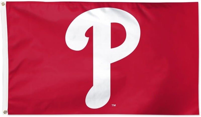 WinCraft Philadelphia Phillies 3x5 Flag Made by Wincraft IndoorOutdoor Use Sewn Ends Brass Grommets  - Image 1