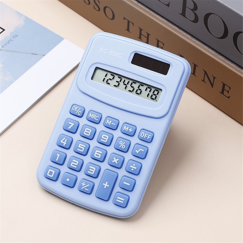Student Basic Small Size Button Battery Calculator Light Purple Handheld Office Calculator - Image 4
