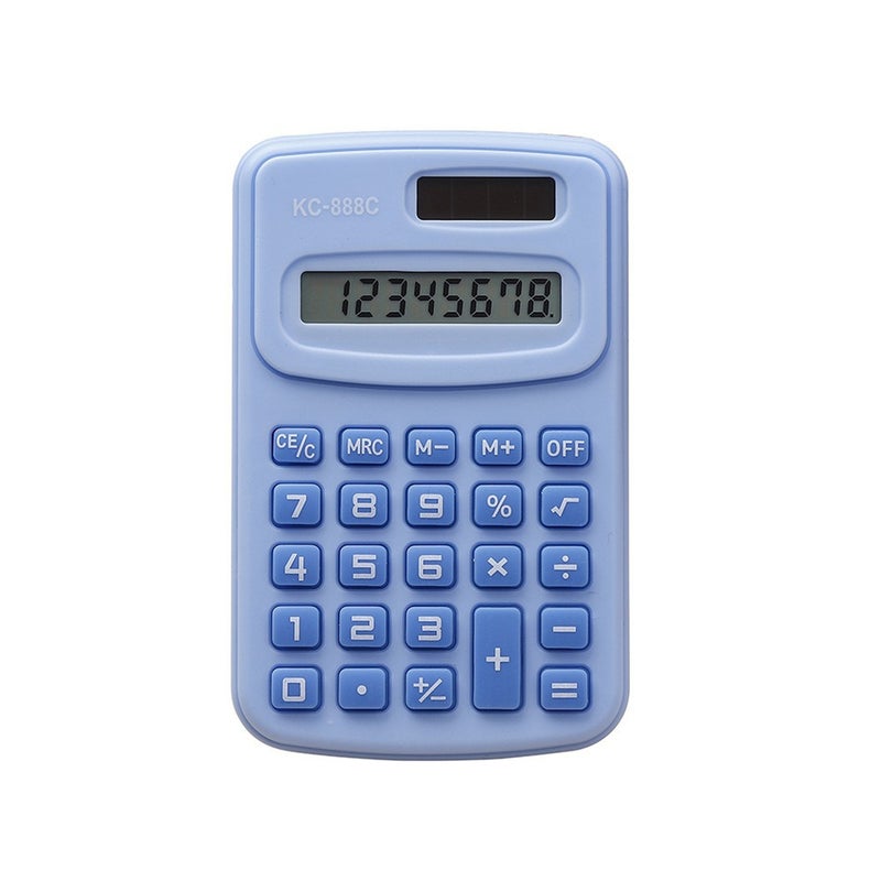 Student Basic Small Size Button Battery Calculator Light Purple Handheld Office Calculator - Image 1