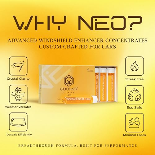 GOODAIR Clear Neo for Crystal Clear Views | Advanced Windshield Enhancer | 6 Liquid Concentrates | Eco-Friendly Formula with Oleoguard Technology | Long-Lasting, Streak-Free Cleaning - Image 4