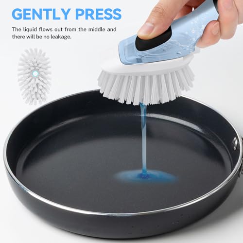 ELFIN Dish Brush Refills 4 Pack, White Replacement BrushHeads Compatible with OXO Dish Brush & OXO DishScrubber - Image 3