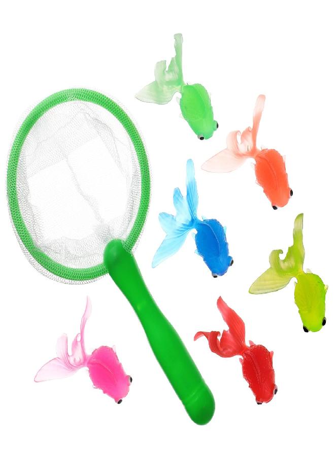 TOYANDONA 1set Tub Toys Bathing Bath Landing Child for Game Kids Baby Toddler Cartoon Bathtub with Fishing Water and Fish Funny Net Infant Scoop Toy Kit Pole - Image 4