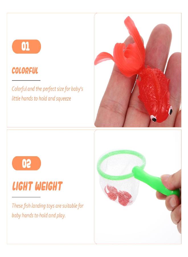 TOYANDONA 1set Tub Toys Bathing Bath Landing Child for Game Kids Baby Toddler Cartoon Bathtub with Fishing Water and Fish Funny Net Infant Scoop Toy Kit Pole - Image 3