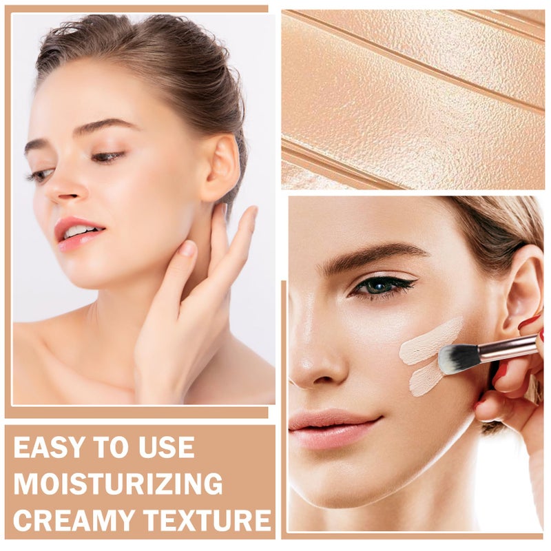 QIUFSSE Under Eye Concealer for Dark Circles Color Corrector Pro Full Coverage Concealer de oieras Long-lasting Cover up Makeup -04 LIGHT - Image 5