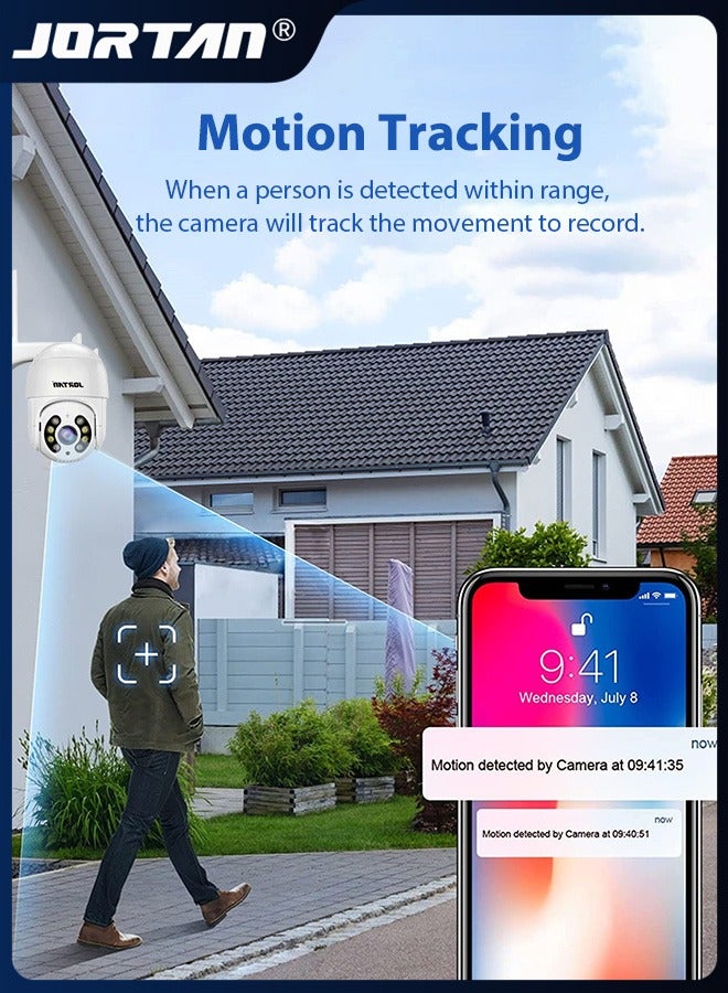 جورتان كاميرا 5MP FHD 4 قنوات كاميرا أمان لاسلكية داخلية وخارجية مجموعة كاميرات ذكية مقاومة للماء مع حماية لجميع الأحوال الجوية كشف الحركة تحكم PTZ NVR لاسلكي - Image 2