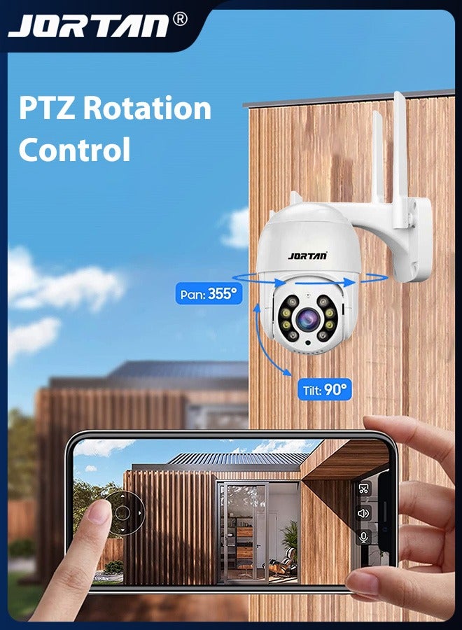 جورتان كاميرا 5MP FHD 4 قنوات كاميرا أمان لاسلكية داخلية وخارجية مجموعة كاميرات ذكية مقاومة للماء مع حماية لجميع الأحوال الجوية كشف الحركة تحكم PTZ NVR لاسلكي - Image 4