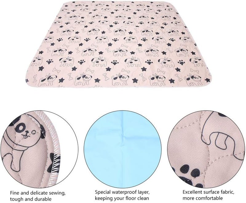 Haofy Dog Pee Pad, 15.7 * 23.6in, Reusable Washable Absorbent Pet Training Pads Bed Carpet for Dogs, Puppy, Cats, 3 Layers Design, Strong Absorb-ability, With Lovely Cartoon (70*80cm) - Image 2