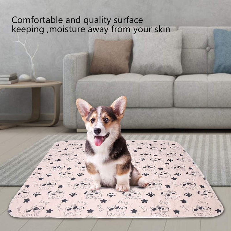 Haofy Dog Pee Pad, 15.7 * 23.6in, Reusable Washable Absorbent Pet Training Pads Bed Carpet for Dogs, Puppy, Cats, 3 Layers Design, Strong Absorb-ability, With Lovely Cartoon (70*80cm) - Image 3